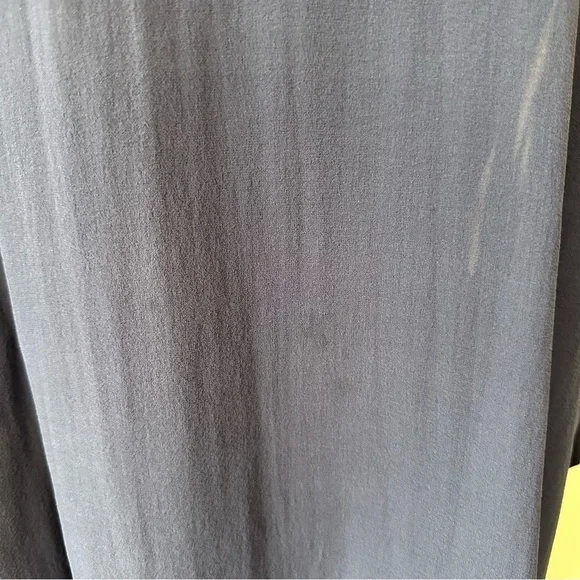 Eileen Fisher 100% silk Navy Blue 3/4 Sleeve Blouse Size L - Picture 4 of 12